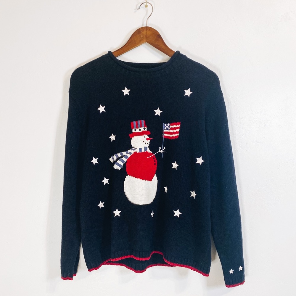 Cristopher & Banks Snowman Christmas Sweater